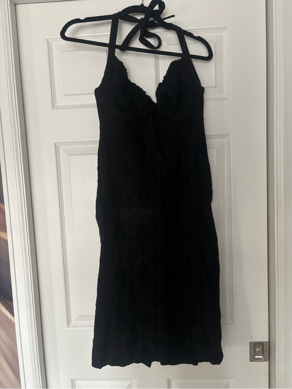 Killstar Black Halter Scallop Neckline Dress